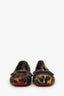 Christian Louboutin Satin Leopard Print 'Mamadrague' Flats Size 35