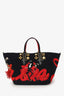 Christian Louboutin x Rossy de Palma Black/Red Flamenco Embroidered Tote Bag