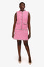 Pre-Loved Chanel™ 2014 Runway Pink Tweed Sleeveless Mini Dress Size 40