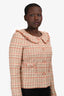 Pre-Loved Chanel™ 2004 Green/Beige Tweed Collared Evening Jacket Size 40