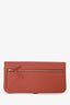 Hermès 2014 Terra Cotta Clemence Leather Dogon Wallet