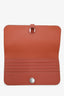 Hermès 2014 Terra Cotta Clemence Leather Dogon Wallet