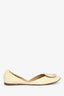 Roger Vivier White Patent Leather Buckle Flats Size 37