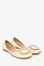 Roger Vivier White Patent Leather Buckle Flats Size 37