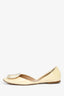 Roger Vivier White Patent Leather Buckle Flats Size 37