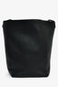 The Row Black Grained Leather 'N/S Park' Medium Tote Bag