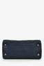 Pre-Loved Chanel™ 2016-17 Navy/Black Caviar Leather Small Bucket Bag with Strap