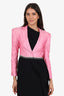 Rotate Birger Christensen Pink Embellished Cropped Blazer Jacket Size 4