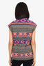 Xirena Black/Multicolour Aztec Print Belted Vest Size S