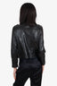 Gucci Black Leather Moto Jacket Size 42