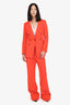 Smythe Orange Tailored Cuffed Trousers Size 2