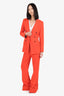 Smythe Orange Tailored Cuffed Trousers Size 2