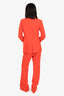 Smythe Orange Tailored Cuffed Trousers Size 2