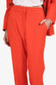 Smythe Orange Tailored Cuffed Trousers Size 2