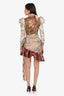 Zimmermann Pink/Multicolour Floral Cut-Out Mini Dress Size 0