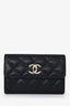 Pre-loved Chanel™ 2021+ Black Caviar Leather Trifold Wallet