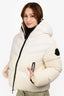Moncler White Guenioc Guibbotto Down Jacket Size 2
