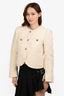 Cinq a Sept Ivory 'Junia' Boucle Crop Jacket Size 2