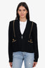 Balmain Black Knit Studded Cardigan Size 40