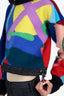 Sacai Blue/Multicolour Wool Cropped Sweater Size 3