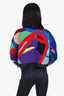 Sacai Blue/Multicolour Wool Cropped Sweater Size 3