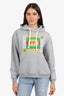 Gucci Grey Cotton Logo Hoodie Size XXS