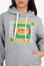 Gucci Grey Cotton Logo Hoodie Size XXS