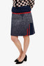 Prada 2018 Navy/Red Speckle Skirt Size 44