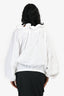 Patou White Cotton Cowl Neck Long Sleeve Blouse Size 38