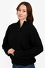 LouLou Studio Black Cashmere Quarter Zip Sweater Size S