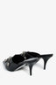 Balenciaga Black Leather Studded Cagole Mule Heels Size 38