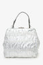Prada Silver Leather Dressy Gaufre Bag