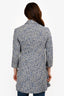 Christian Dior Blue Wool Double Breasted Tweed Coat Size 36 FR