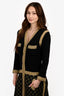 Pre-Loved Chanel™ FW2015 Black/Yellow Silk/Cashmere Dress Size 40