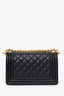 Pre-Loved Chanel™ 2022+ Black Quilted Lambskin Small Boy Bag