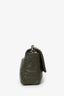 Pre-Loved Chanel™ 2022+ Khaki Green Leather 'Chanel™ 19' Small Flap