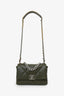 Pre-Loved Chanel™ 2022+ Khaki Green Leather 'Chanel™ 19' Small Flap