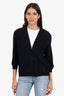 Hermes Vintage Black Suede Buttoned Lightweight Jacket Size 42