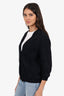 Hermes Vintage Black Suede Buttoned Lightweight Jacket Size 42