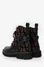 Valentino Black V Logo Signature Combat Boots Size 38.5
