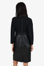 Lanvin Black V-Neck Long Sleeve Dress Estimated Size S/M