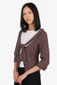 Miu Miu Red/Cream Wool Knit Jacket Size 40