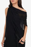 Helmut Lang Black Sheer Ruched Sleeveless Dress Size 4