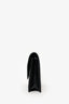 Saint Laurent Black Grained Leather Envelope Wallet On Chain