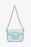Gucci Blue Leather Crystal Horsebit 1955 Mini Shoulder Bag