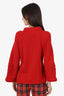 Pre-Loved Chanel™ 2010 'Shanghai Metiers d'Art' Runway Red Cashmere/Wool Buttoned Cardigan Size 40