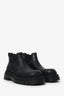 Bottega Veneta Black Leather Tire Chelsea Boots Size 38