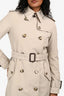 Burberry Beige 'Kensington Heritage' Mid-Length Trench Coat Size 2