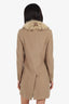 SAM Brown Wool/Faux Fur Collar Midi Coat Estimated Size XXS/XS