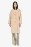 Weekend Max Mara White Sherpa Teddy Long Coat Size 8